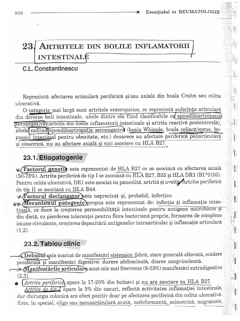Artritele Din B Inflam Intestinale | PDF