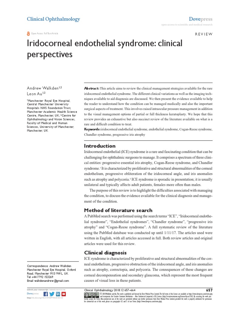 OPTH 143132 Iridocorneal Endothelial Syndrome Clinical Perspectives ...