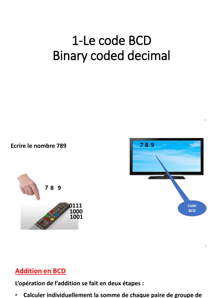 Conversion et Addition en BCD et Gray | PDF | Décimal codé binaire ...
