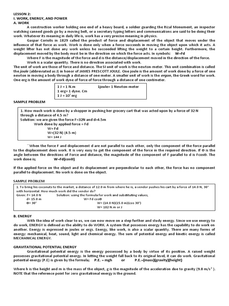 Lp week 34 science 8 pdf potential energy watt