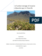 Calculation of carbon storage of invasive species (Opuntia spp.) in Tenerife (1)