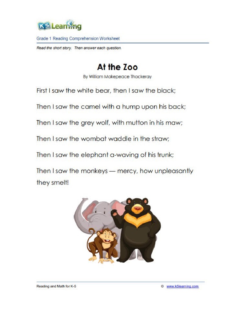 Reading Worksheet | PDF