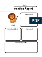 Information Report Animals