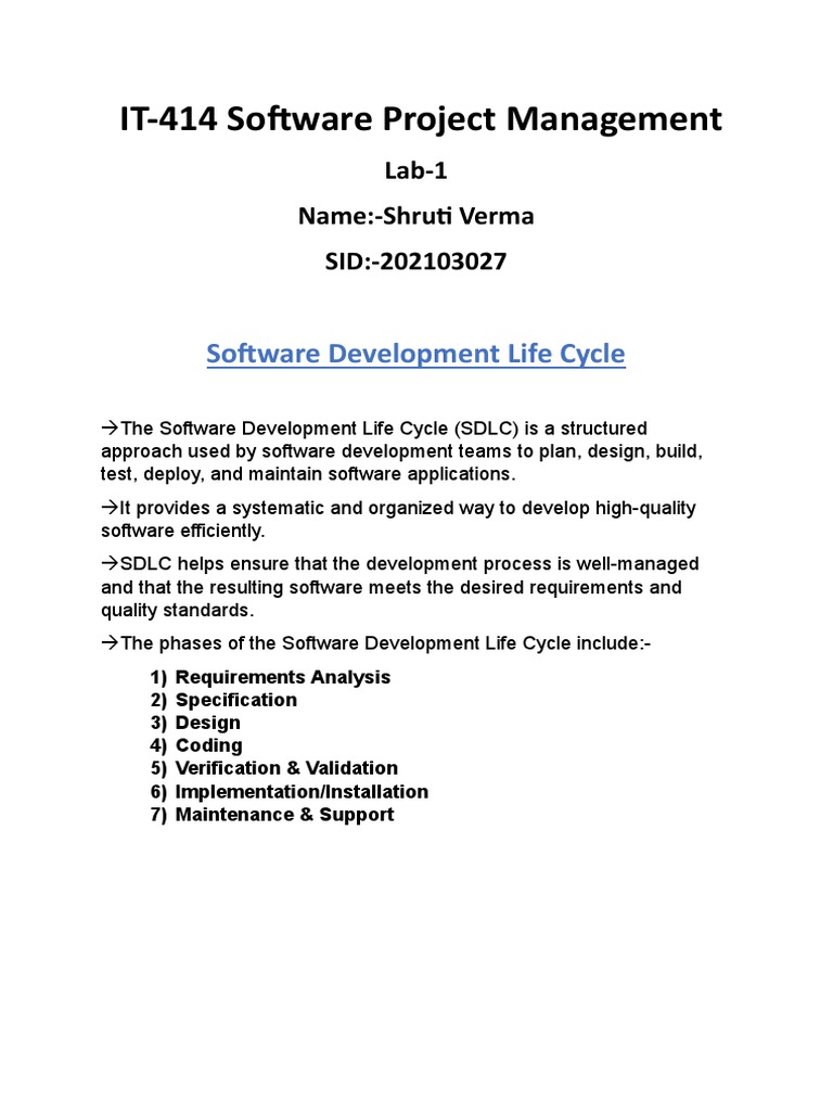 SPM Lab-1 | PDF | Software Testing | Integrated Development Environment