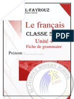 Fiche de Grammaire G5