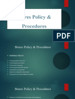 Stores Policy & Procedures