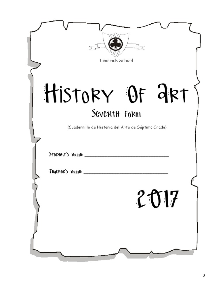 7th Form HISTORY of ART Booklet 2017 (3899) Download Free PDF