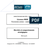 TD Marchés Et Comportements Strategiques MSH S5 2021-2022