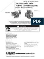 Oil-Less Rotary Vane Vacuum Pumps & Compressors: Peration Aintenance Anual