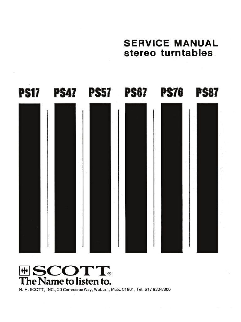 Scott PS 17 PS 47 PS 57 PS 67 PS 76 PS 87 Service Manual | PDF