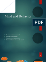 Mind and Behavior 1