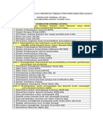 Penetapan Daftar Data Prioritas Tingkat Provinsi Sumatera Barat (Table)