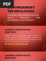 Planning and Conceptualizing Social Advocacy For Developing An ICT Project DAY 1