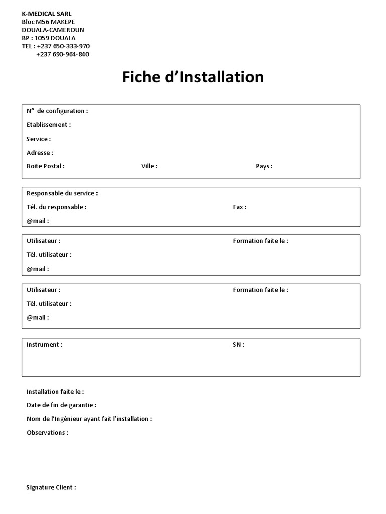Fiche D'installation 2 | PDF