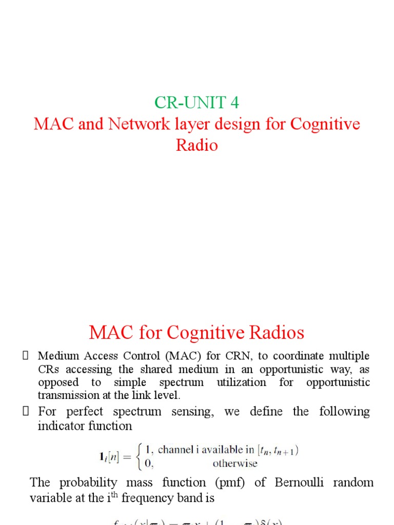 CR ECE Unit 4 PDF Wireless Ad Hoc Network Routing
