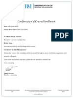 Enrollment Certificate