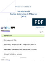 (MSA) - Introducere În Analiza Sistemelor de Măsurare