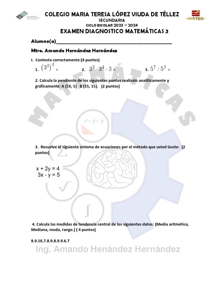 Examen Diagnostico Mate 3 20232024 080027 PDF