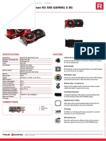 Msi Radeon RX 580 Gaming X 8g Datasheet