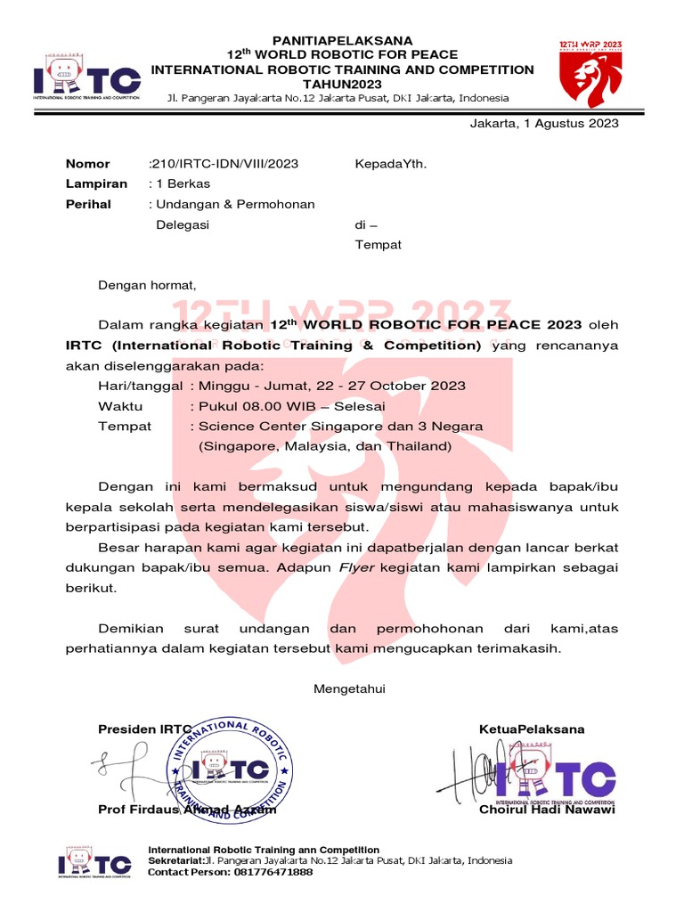 Undangan Sekolah | PDF