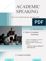 Academic Speaking Meeting 1