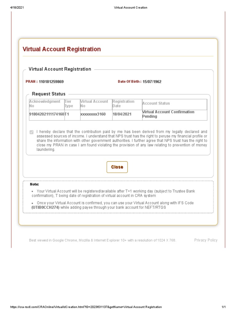 Virtual Account Creation | PDF | Social Science