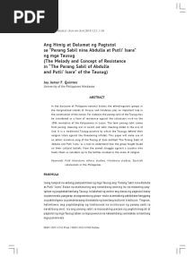 Parang Sabil Epiko NG Moro PDF