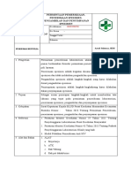 SOP Permintaan Pemeriksaan, Penerimaan Specimen, Pengambilan, Dan Penyimpanan Spesimen