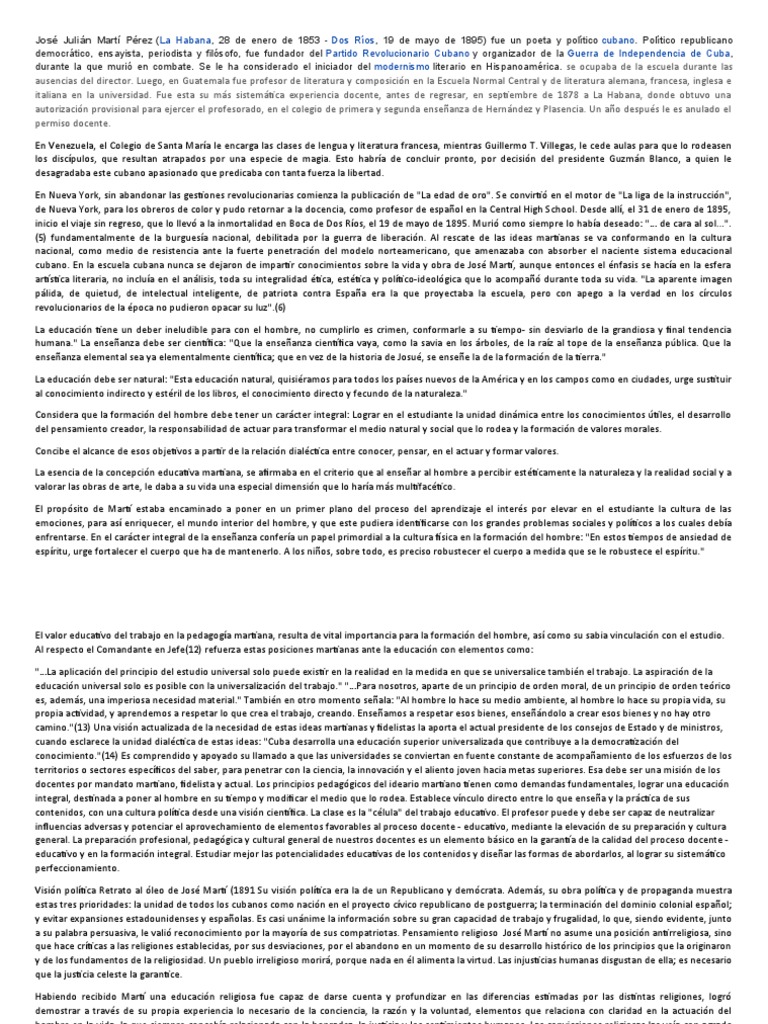 José Julián Martí Pérez | PDF | Cuba