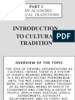 ETHICS L2 PART I THE ACADEMIC ETHICAL TRADTIONS Intro To Cultural Traditions