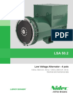 Low Voltage Alternator - 4 Pole: 1100 To 1640 kVA - 50 HZ / 1250 To 2000 kVA - 60 HZ Electrical and Mechanical Data