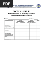 NCM 122 Procedural Checklist