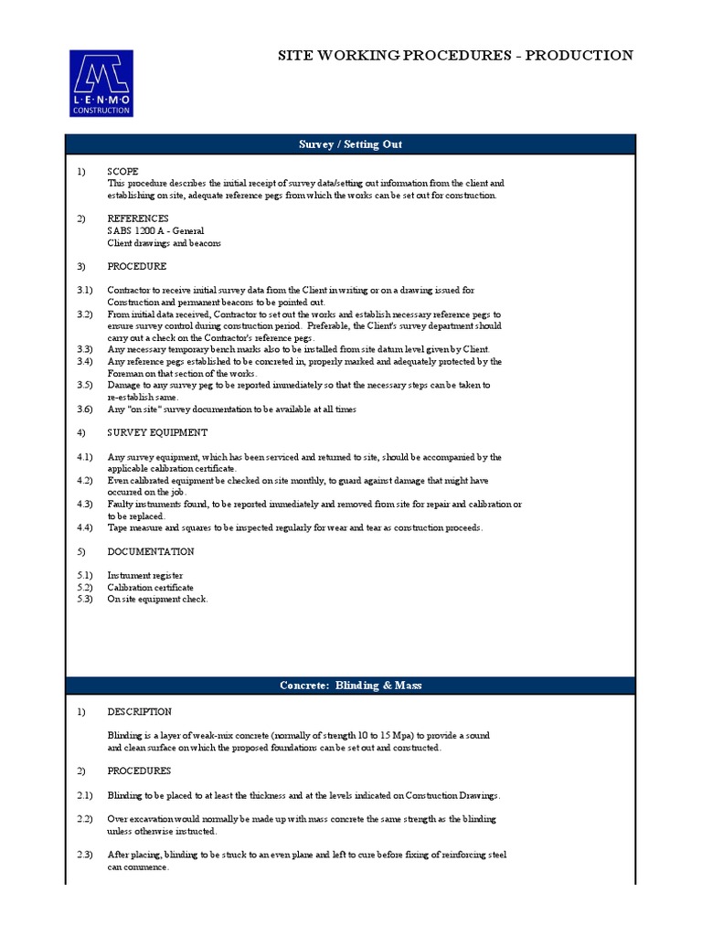 Working Procedure PDF