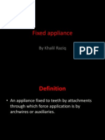 Fixed Orthodontic Appliance