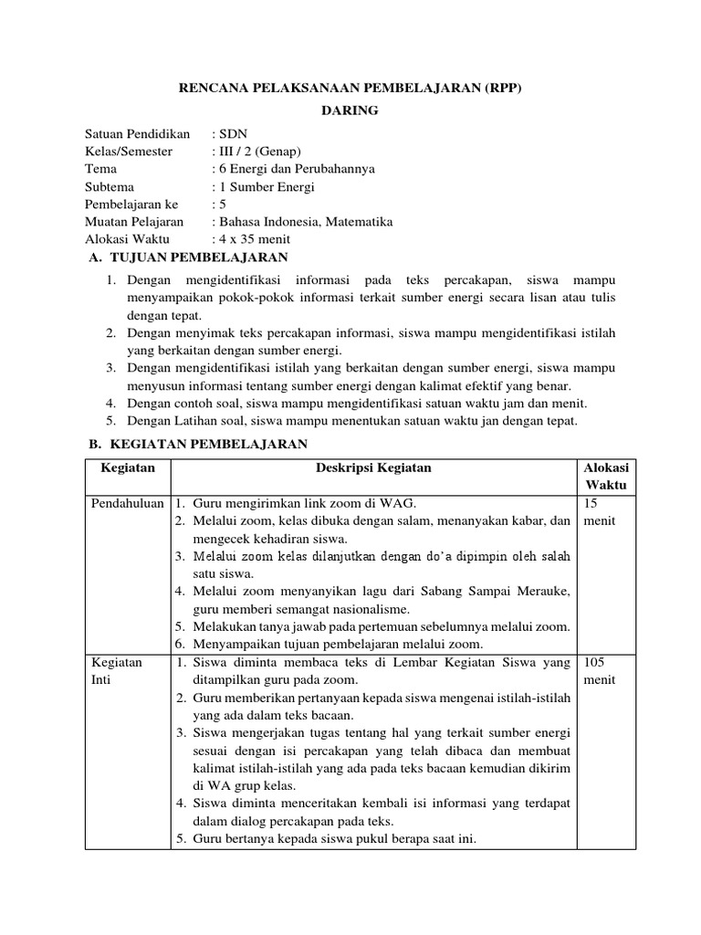 Intan Kusuma Arofati M - RPP Microteaching 1 | PDF | Kajian Bahasa Asing