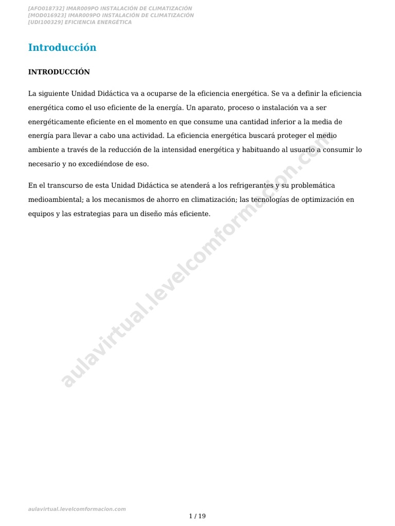 Eficiencia Energética en Climatización | PDF | Uso eficiente de energía ...