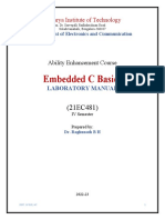 Embedded C Basic Lab Manual 21EC481 by RAGHUNATH
