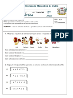 Avaliação Matemática 2 Ano Fundamental