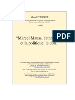 "Marcel Mauss, Lethnologie Et La Politique Le Don - 230901 - 053441