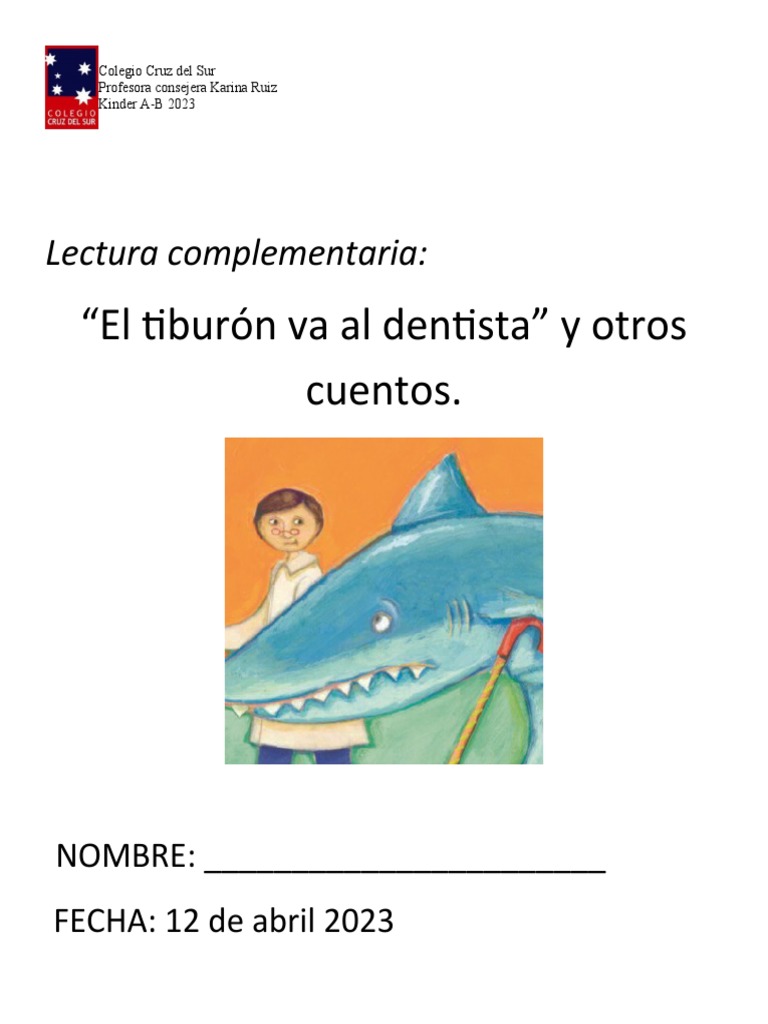 EL TIBURON VA AL DENTISTA Cuento Prueba PDF