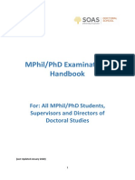 SOAS PHD Examination Handbook