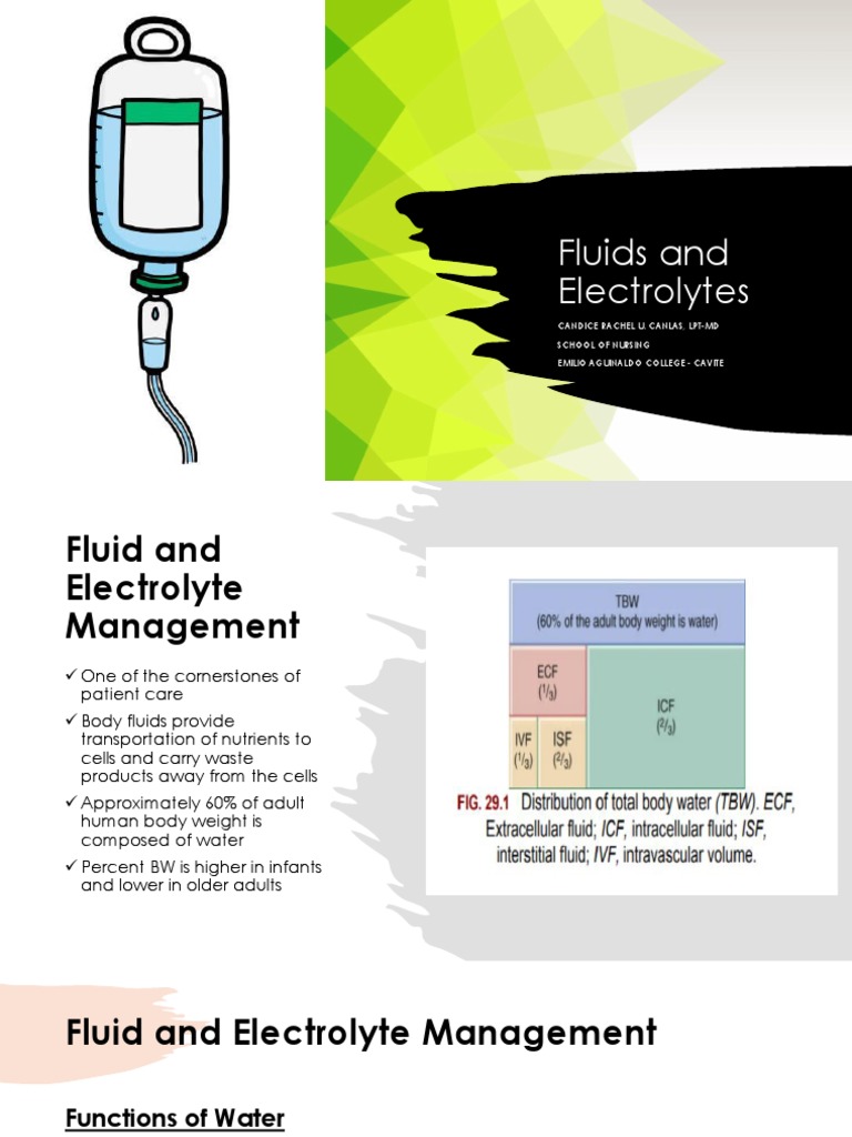 Fluid And Electrolytes Pdf Blood Plasma Electrolyte