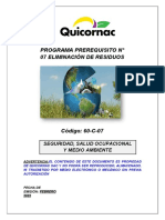 60-C-06 - Programa Prerequisito N 07 Eliminacion de Residuos - Edicion 9