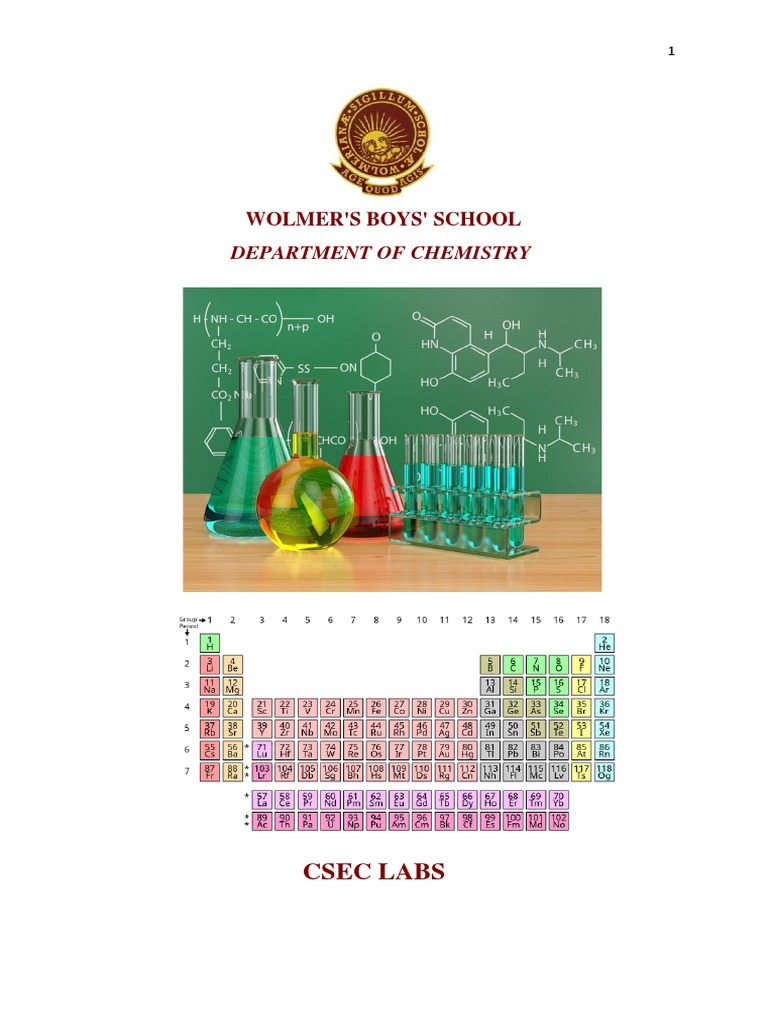 WBS CSEC Lab Manual PDF Titration Chemistry