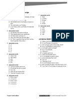 Unit 4 Answer Key and Audio Script