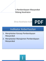 Manajemen Pemberdayaan Masyarakat Bidang Kesehatan 2023