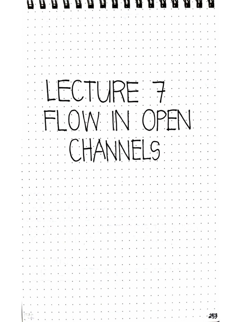 Hydraulics - Flow in Open Channels - Lecture | PDF
