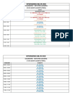 HORARIOS e Times Nomes