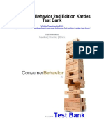 Consumer Behavior 2nd Edition Kardes Test Bank