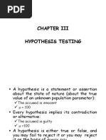 CH III Hypothesis Testing